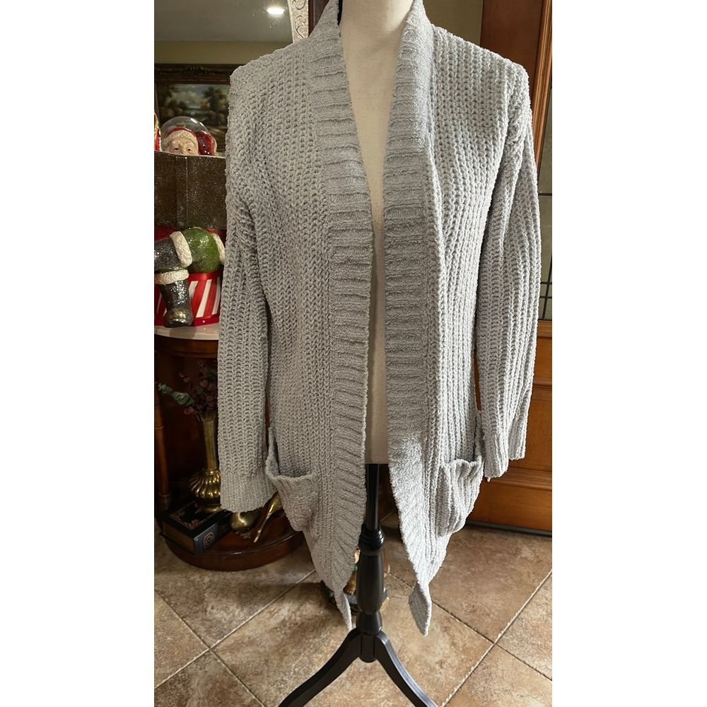 Express Women's Cable Knit Cardigan Open Front Gray Size small‎